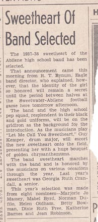 Sweetheart Of Band Selected