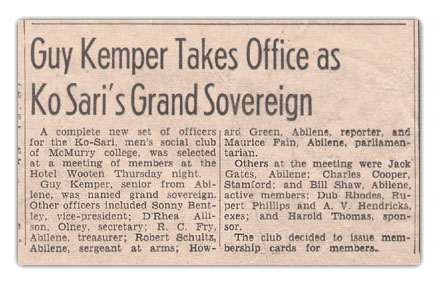 Kemper Takes Office
