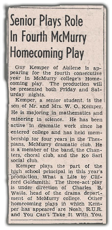 Senior Plays Role