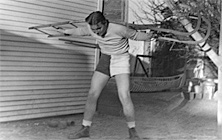 Guy getting in shape